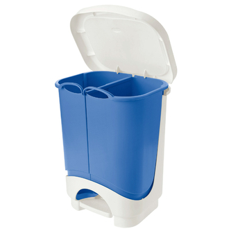 Koš pedálový IDEA 10,5+10,5L bílá/žlutá