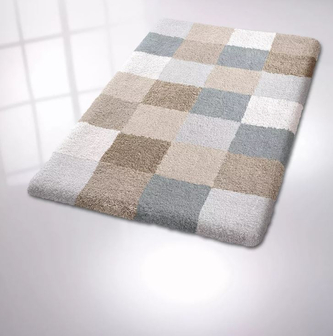 Koupelnová předložka Kleine Wolke  CARO 55x65 cm, šedohnědá