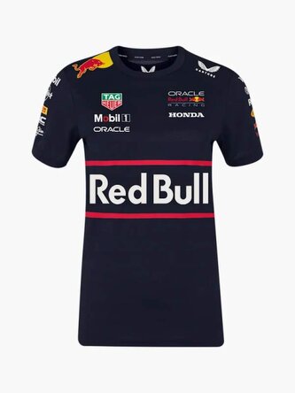 Dámské týmové tričko Oracle Red Bull Racing s logy sponzorů - XL
