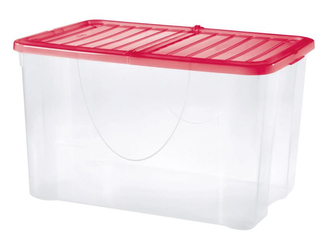 Úložný box DODO BOX 58L se skládácím víkem transparent