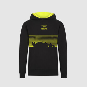 Aston Martin F1 Team dětská fanouškovská mikina GRAPHIC černá - 152 CM
