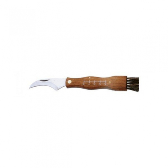 Nožík zavírací pro houbaře - hnědý-stříbrný