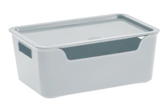 Úložný box BELLA XL s víkem - 4,22 l šedá