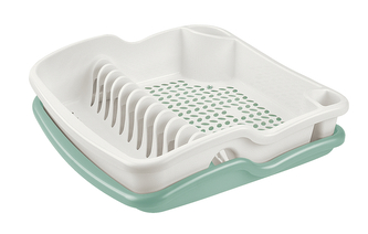 Odkapávač s tácem BRIO bílá/zelená