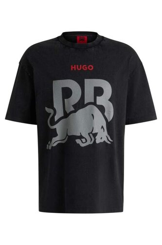 Volnočasové tričko HUGO - Racing Bulls černé - M