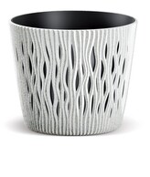 Květináč SCANDY ECO bílý, varianta 12,8 cm