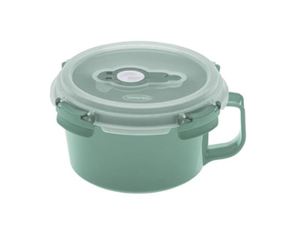 Dóza na potraviny FRESH SYSTEM 0,85 l, hrnek s uchem a ventilem zelená