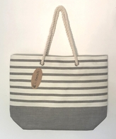 Koopman, Plážová taška 52 x 38 x 16 cm, šedá s bílými pruhy