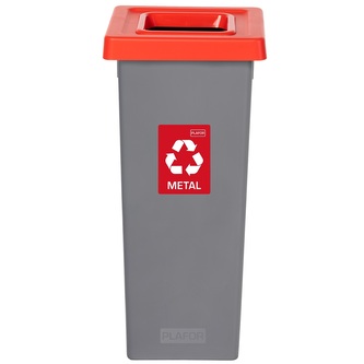 Igotrend, 723004 Koš na tříděný odpad 75 l, FIT BIN šedá/červená