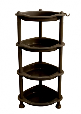 Mega Plast, rohová police s háčkem, 1/4, 78 x 25 x 33 cm (wenge)