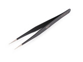 Kovová pinzeta s tenkou špičkou rovná, zahnutá, 13,5 cm - 1 ks - 1 černá rovná