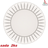 VIDIVI, skleněný servírovací talíř ACCADEMIA 32 cm, sada 2 ks v balení