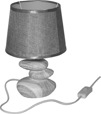 DUE ESSE, Stolní lampa efekt mramoru 28 cm, tmavší