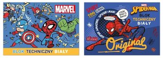 Blok techniczny A4/10K biały Spider man mix Blok techniczny A4/10K biały Spider man mix