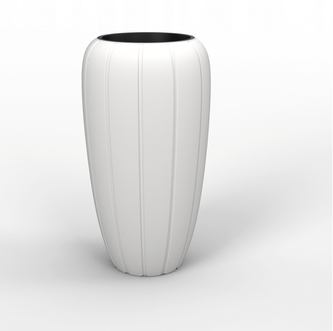 LAMELA, květináč GAJA, průměr 400 mm, výška 780 mm, bílý