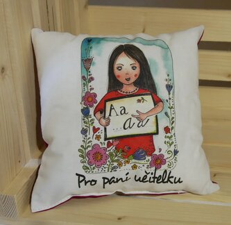 Polštářek - učitelka růžová