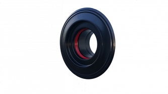 Žemini, růžice - redukce, průměr 80 - 120 mm, smaltovaná, černá (pro peletová kamna)