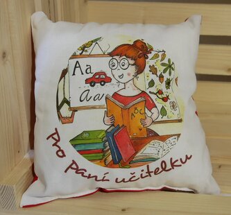 Polštářek - učitelka modrá Polštářek - učitelka modrá