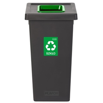 Igotrend, 720002 Koš na tříděný odpad 53 l, FIT BIN černá/zelená