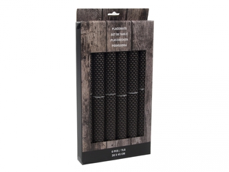 IGOTREND, Oboustranné černo-hnědé prostírání 30 x 45 cm, 6 ks v balení