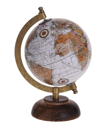 KOOPMAN, Otočný retro globus průměr 13 cm, typ č.2