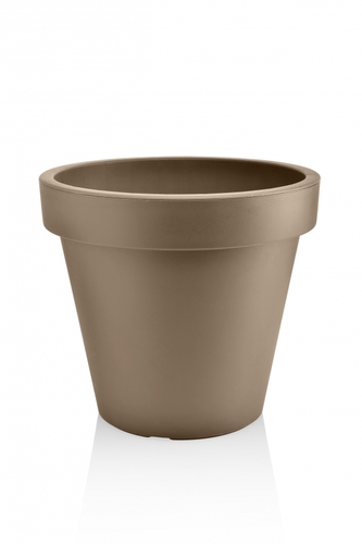 PLASTKON, květináč METRO TWIST 'n' roll 39 cm s kolečky, capuccino