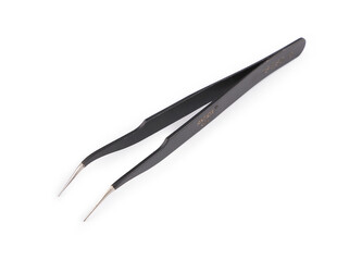 Kovová pinzeta s tenkou špičkou rovná, zahnutá, 13,5 cm - 1 ks - 2 černá zahnutá