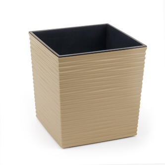 LAMELA, květináč JUKA DLUTO-vroubek 400 x 400 mm, capuccino