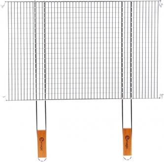 Somagic, Jednoduchá chromová grilovací mřížka na nožkách  60 x 40 cm