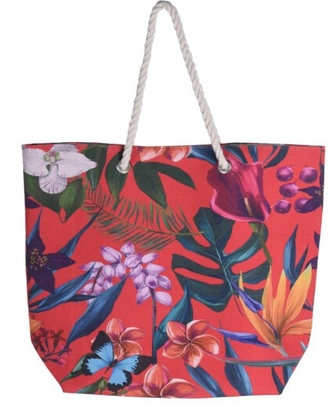 Koopman, Plážová taška LEAF 53x 42 x 16 cm, červená