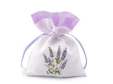 Dárkový pytlík s potiskem levandule 9x13 cm - 3 ks - 2 bílá levandule