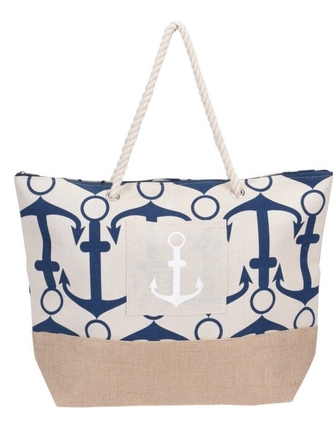 Koopman, Plážová taška FLORA 54 x 44 x 18 cm, světle hnědá