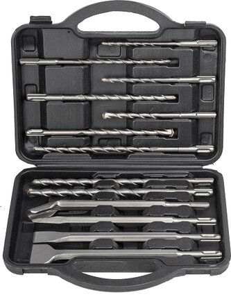 ISKRA, ERO 13-dílná sada SDS-PLUS sekáčů a vrtáků