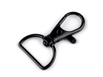 Kovová karabina s obrtlíkem průvlek 18 mm - 20 ks - 6 černá