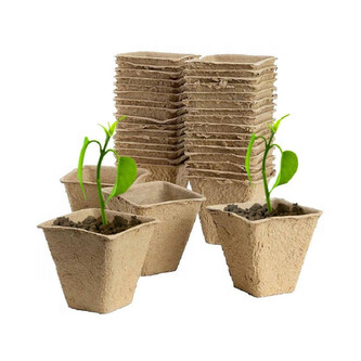 IGOTREND, Květináč rašelinový 6 x 6 x 5 cm, set 72 ks