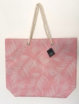 Koopman, Plážová taška listy 54 x 42 x 14 cm, růžová