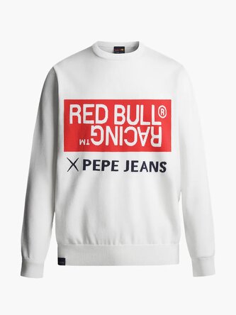 Svetr Pepe Jeans - Red Bull Racing bílý s nápisem - M