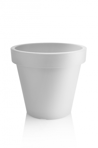 PLASTKON, květináč METRO TWIST 'n' roll 39 cm s kolečky, bílý