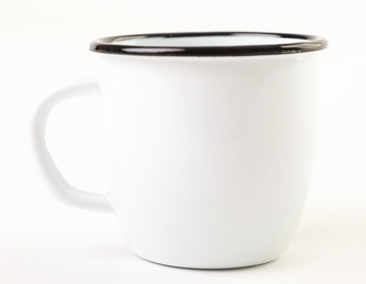 Olymp, smaltovaný kónický hrnek bílý 7 cm, 0,25 l (211/01)