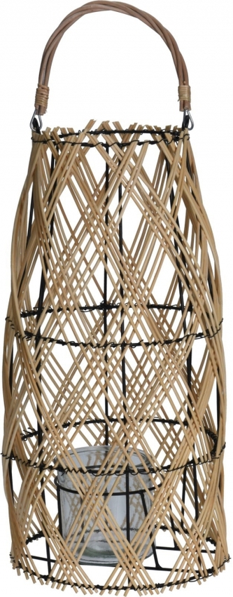 Koopman, Lucerna RATAN průměr 18 cm, výška 31 cm, natur