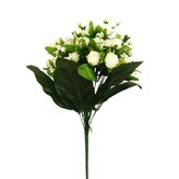 Růže kytice poupat x18, bílá  J207 bílá