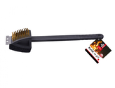Kartáč na gril BBQ 3v1 ocelový 38cm