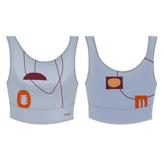 Crop top Elementy Voda Modré L