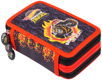 Piórnik potrójny z wyposażeniem Hot Wheels, St.Right, St.Majewski