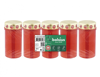 Lampička hřbitovní plastová 5ks 100g d6x12cm