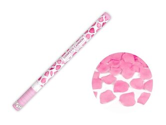 Tuba z płatkami róż różowy 80cm