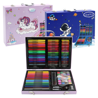 Výtvarná sada v kufříku 128 ks - Unicorn /Space