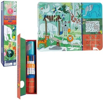 Silikonowa mata z łamigłowkami i grami Dżungla