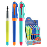 Kuličkové pero s jehlou (směs 3 barev), modrá náplň