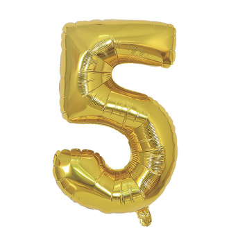 Narozeninový balónek, zlatý 40" číslo 5